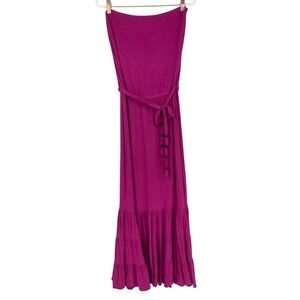Diane von Furstenberg Maxi‎ Dress Small Pink Tube Strapless Soleil Swim Cover-up